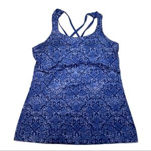 ADIDAS REEBOK blue workout strappy tank women's size medium